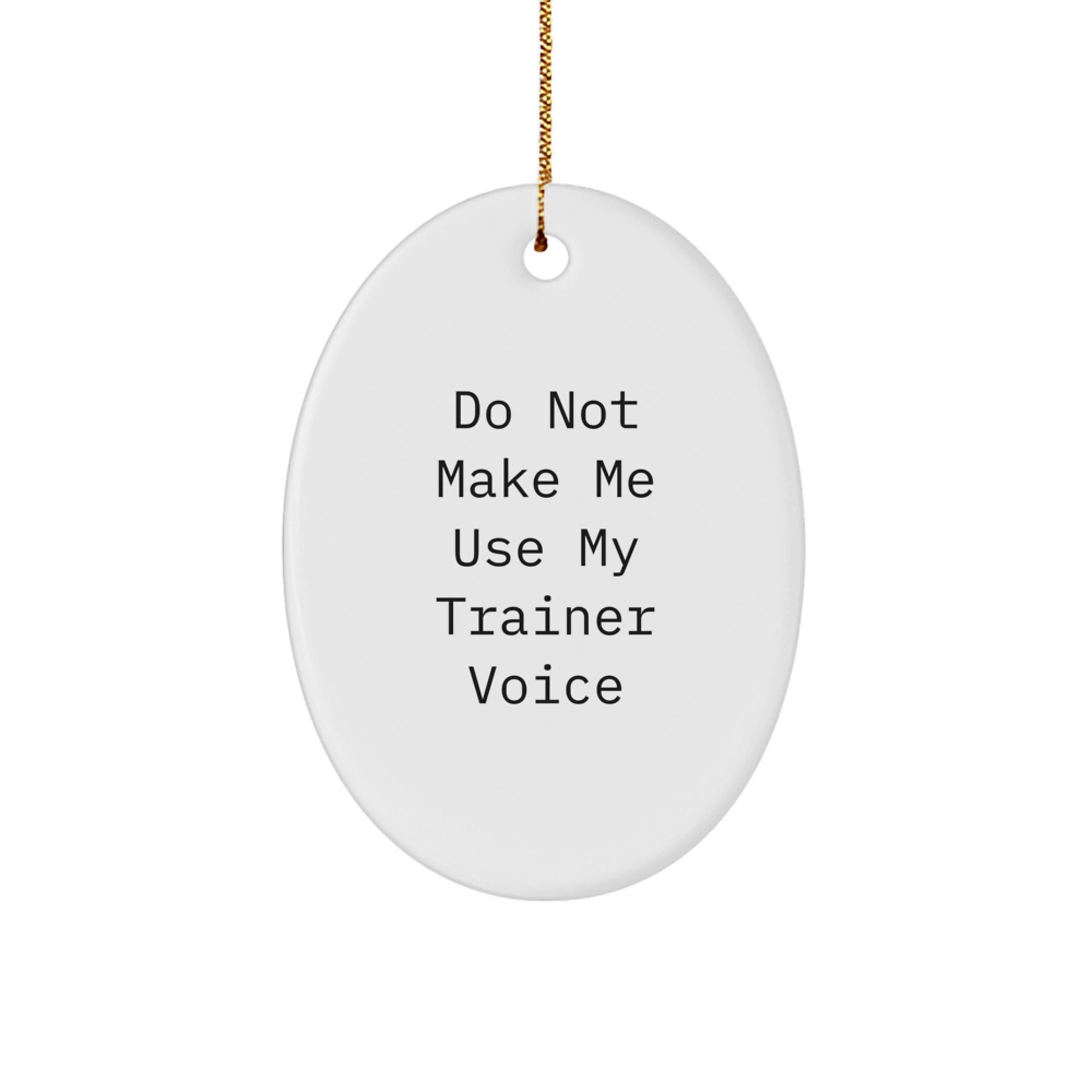 Funny Trainer Gifts from Friends for Trainer Lovers - Oval Ornament Christmas Unique Gifts - Image 1