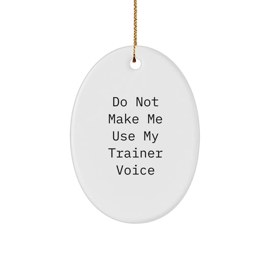 Funny Trainer Gifts from Friends for Trainer Lovers - Oval Ornament Christmas Unique Gifts - Image 1