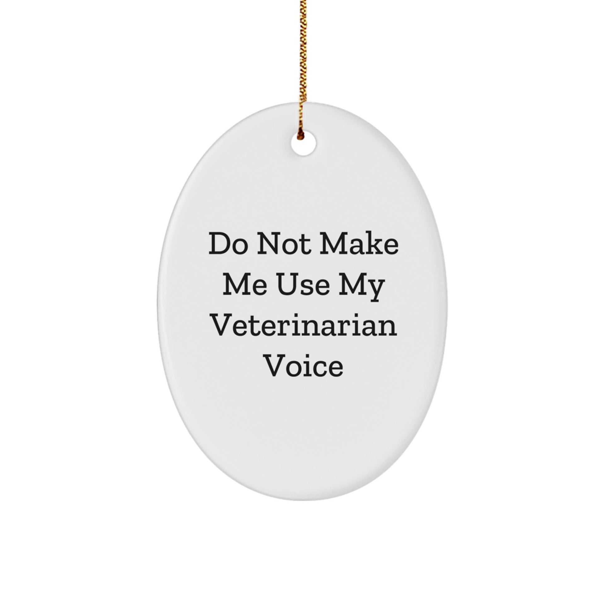 Funny Veterinarian Oval Ornament Gifts from Family to Friends, Christmas Unique Gifts for Veterinarian Men Women Coworkers - Image 1