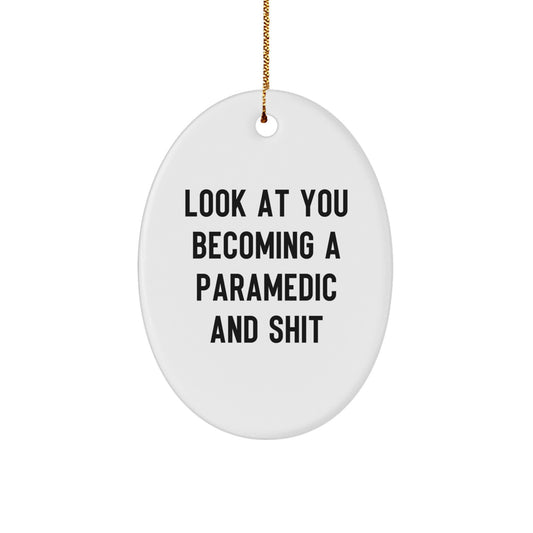 Funny Rescue Worker Oval Ornament Gifts from Friends and Family for Rescue Worker Men and Women - Christmas Unique Ornaments - Image 1