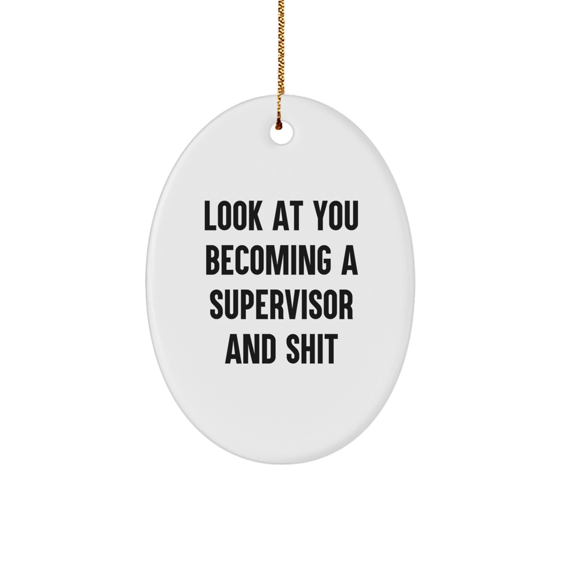 Supervisor Keepsake Christmas Ornament for Him Funny Bright Gift - Image 1
