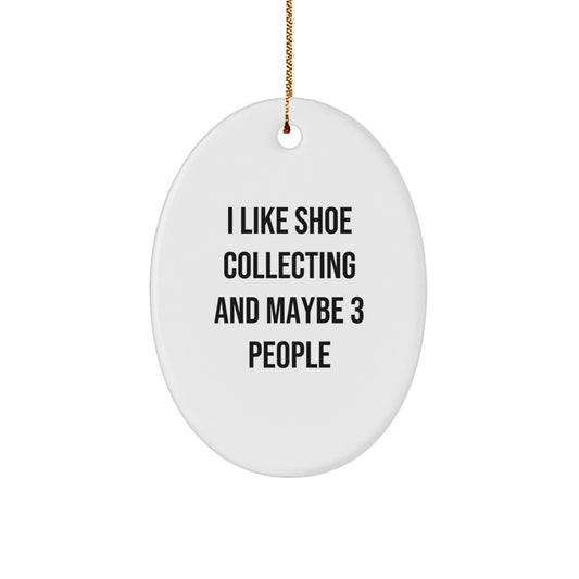 Shoe Collecting Oval Ornament Gift Keepsake for Him Christmas - Image 1
