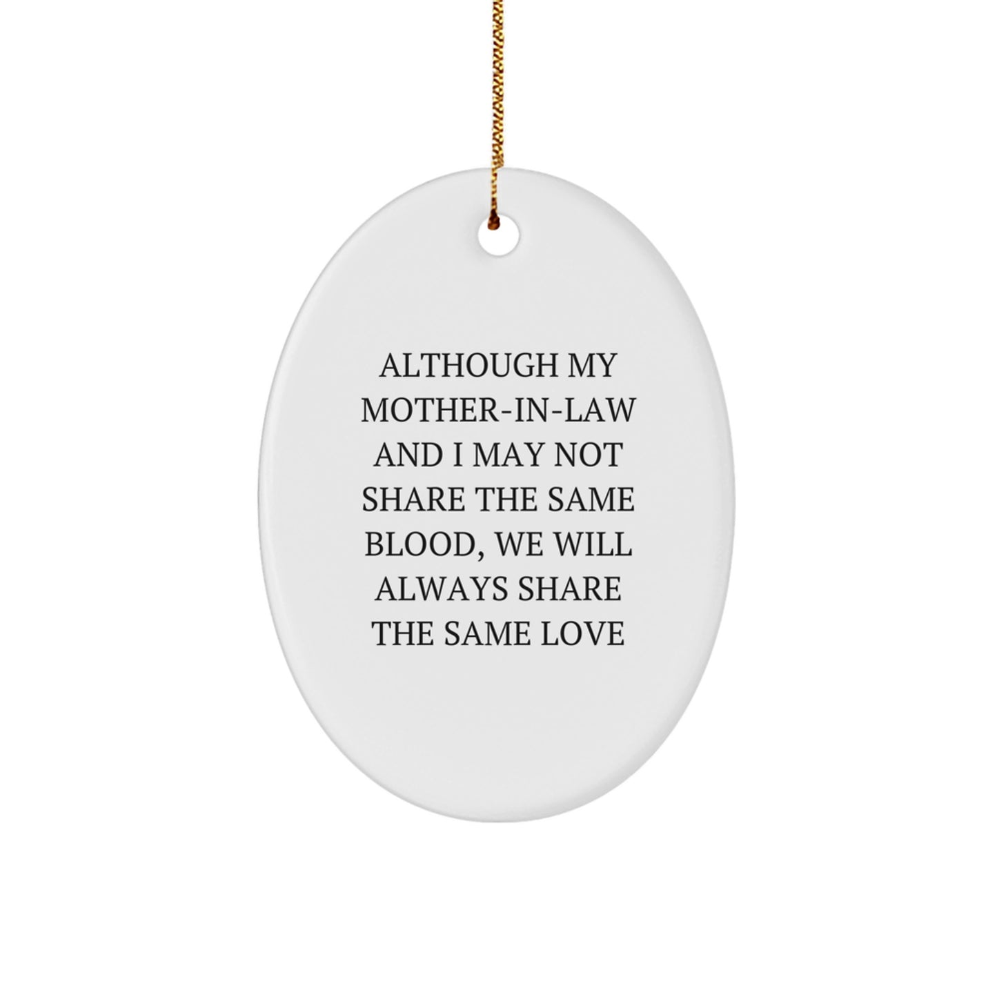 Funny Mom-in-law Oval Ornament, Gifts from Family to Mom-in-law, Unique Christmas Decorations for Home - Image 1