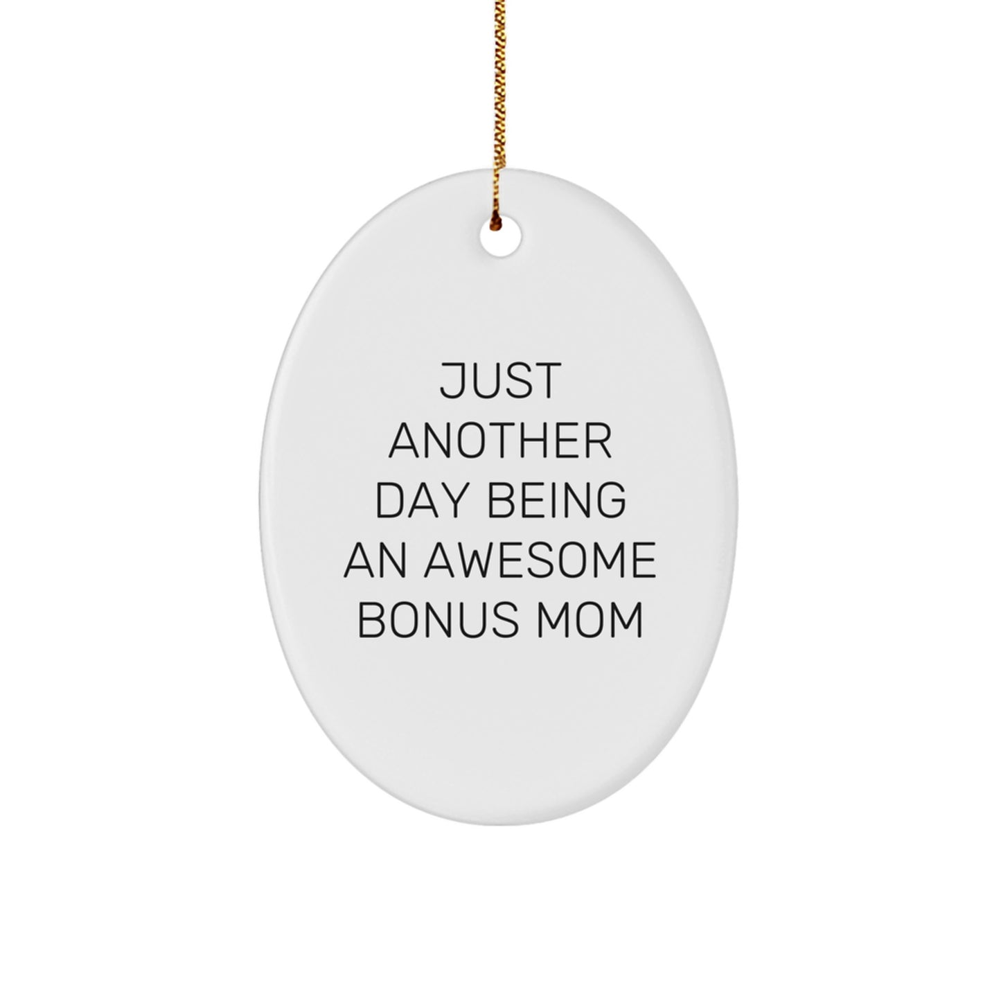 Bonus Mom Keepsake Christmas Ornament for Her Gift – Awesome Bonus Mom - Image 1