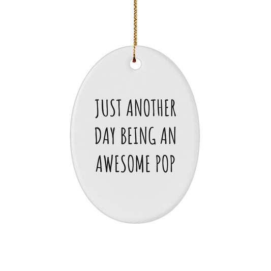 Funny Pop Oval Ornaments for Friends, Christmas Unique Gifts from Men to Family - Image 1