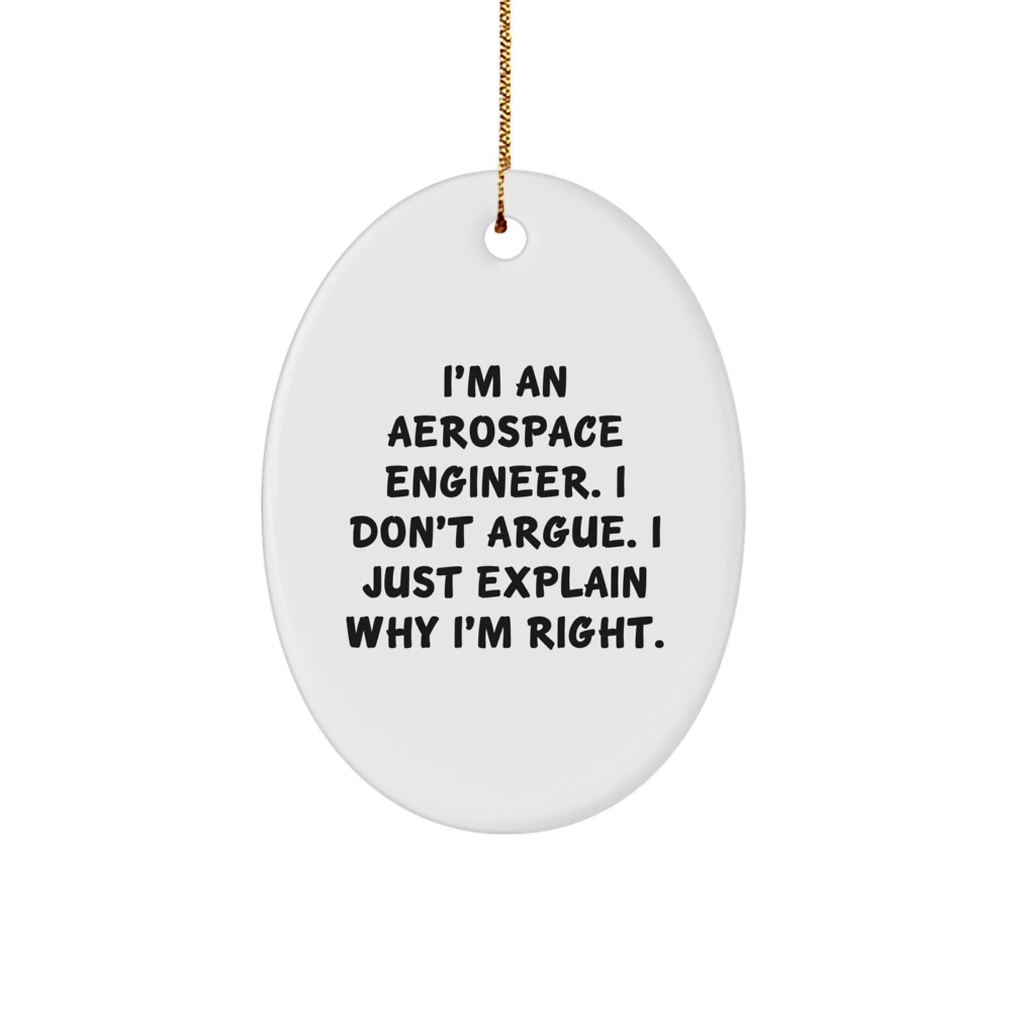 Aerospace Engineer Keepsake Christmas Ornament for Him Surprise Gift - Image 1