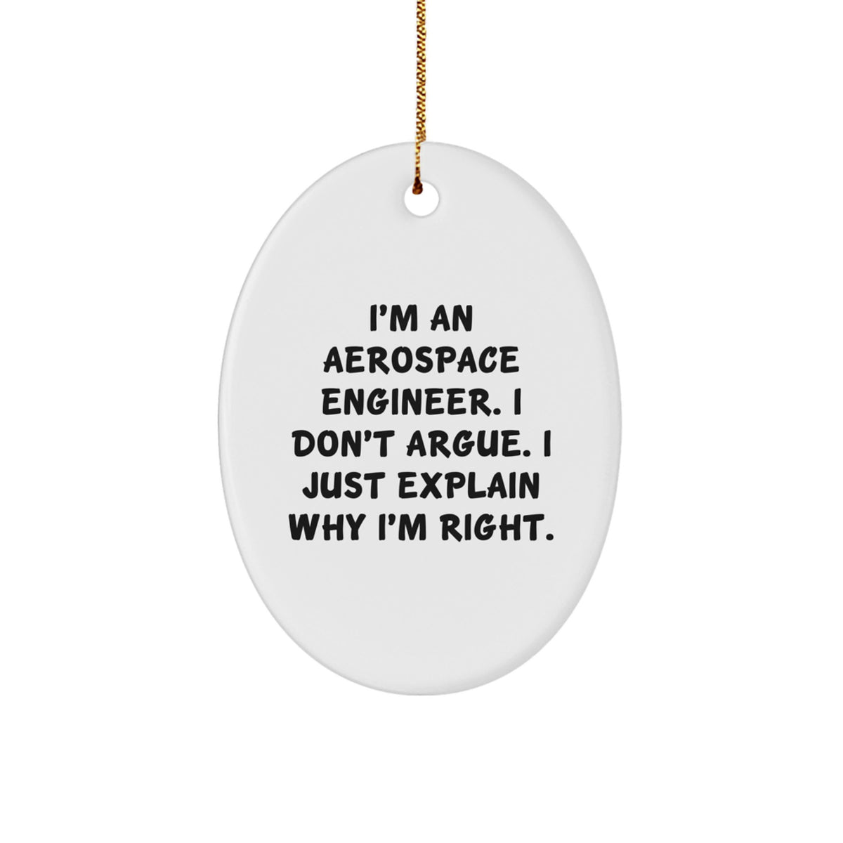 Aerospace Engineer Keepsake Christmas Ornament for Him Surprise Gift - Image 1