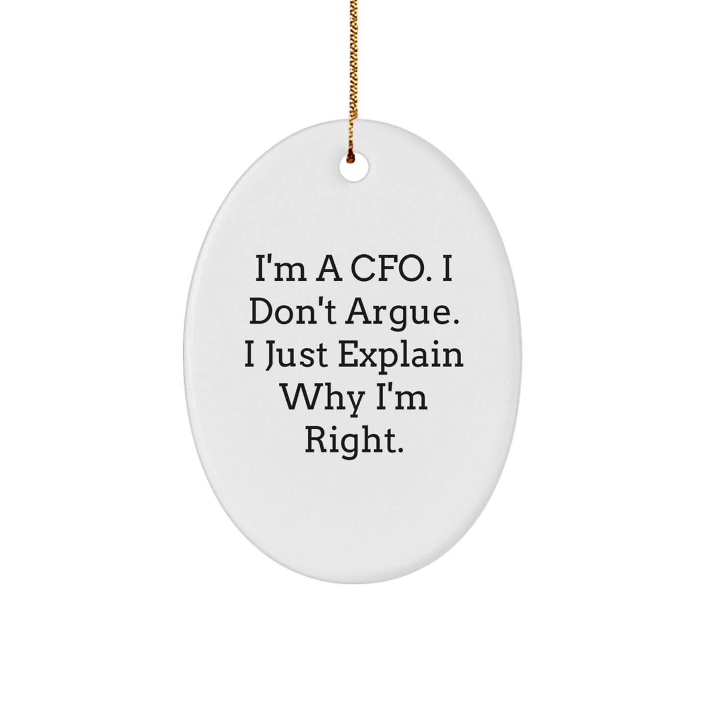Cfo Christmas Ornament Confident I'm A CFO Novelty for Friends Gift - Image 1