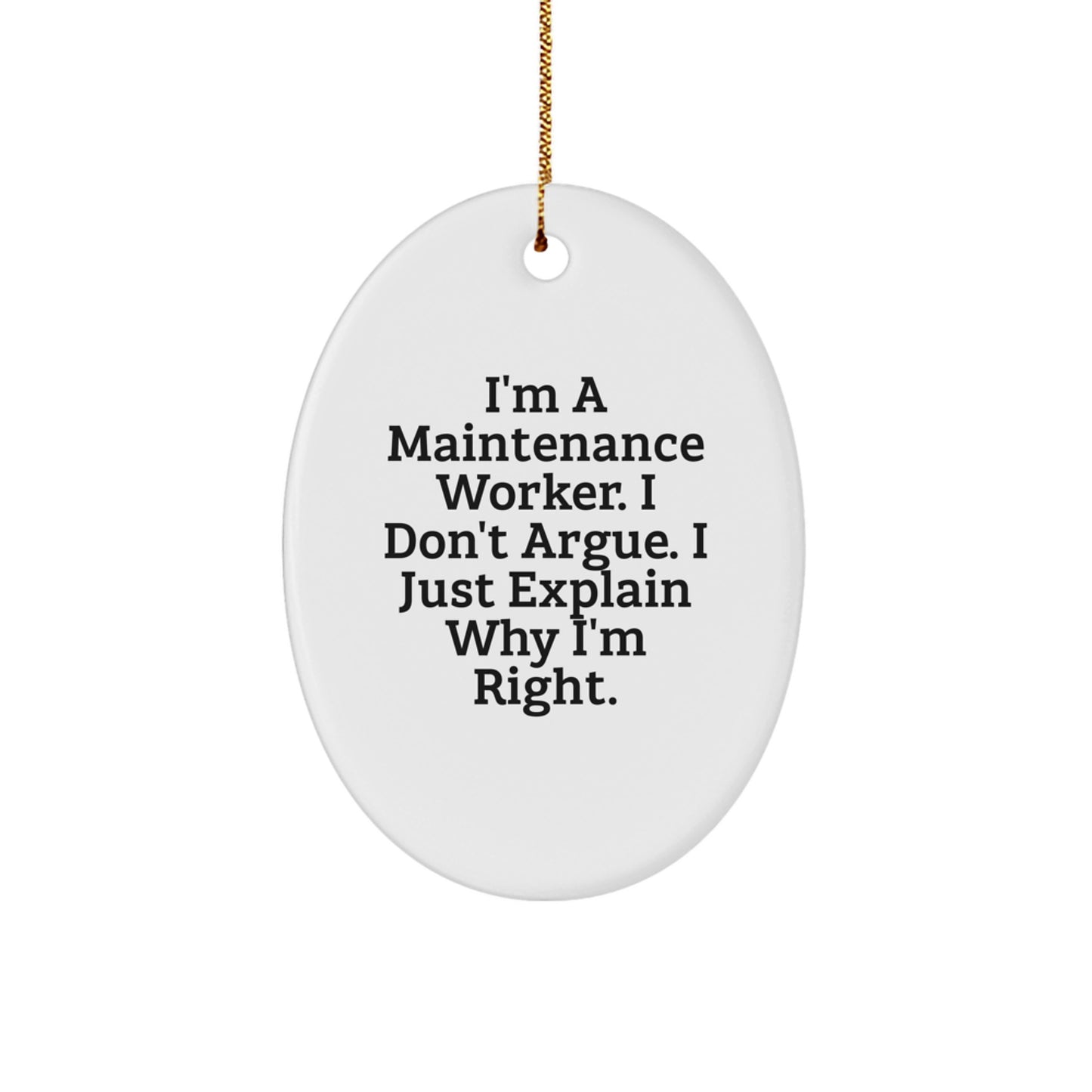 Maintenance Worker Treasure Christmas Ornament for Family Gift - Image 1