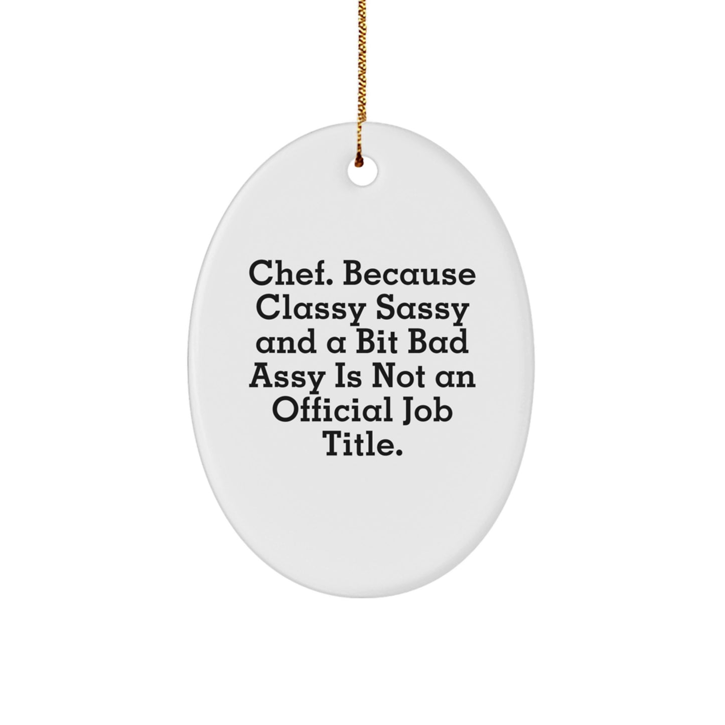 Christmas Unique Gift Chef Ornament for Her – Present, Funny Holiday Decor - Image 1