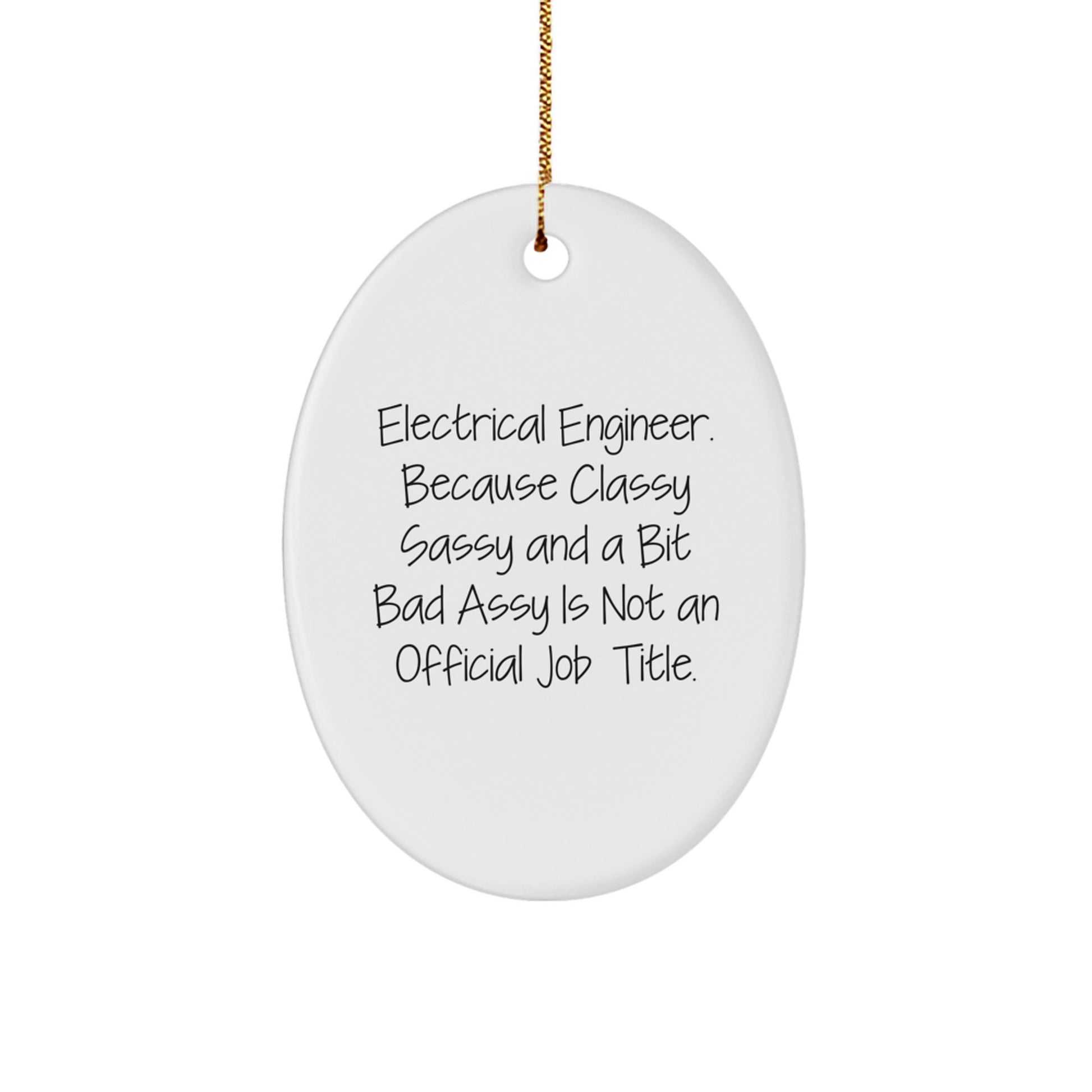 Electrical Engineer Gifts from Family - Oval Ornament - Funny Quote - Christmas Unique Gifts for Men, Women, Coworkers, Friends, Electrical Engineer, Fun Office Decor - Image 1