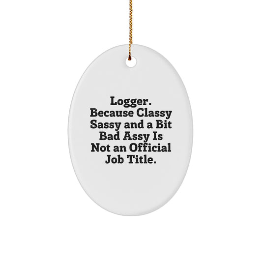 Logger Keepsake Christmas Ornament for Him Gift – Boldly Styled Unique - Image 1