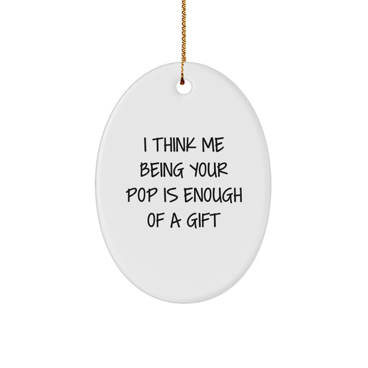 Funny Pop Christmas Oval Ornament Gifts from Loved Ones - Image 1