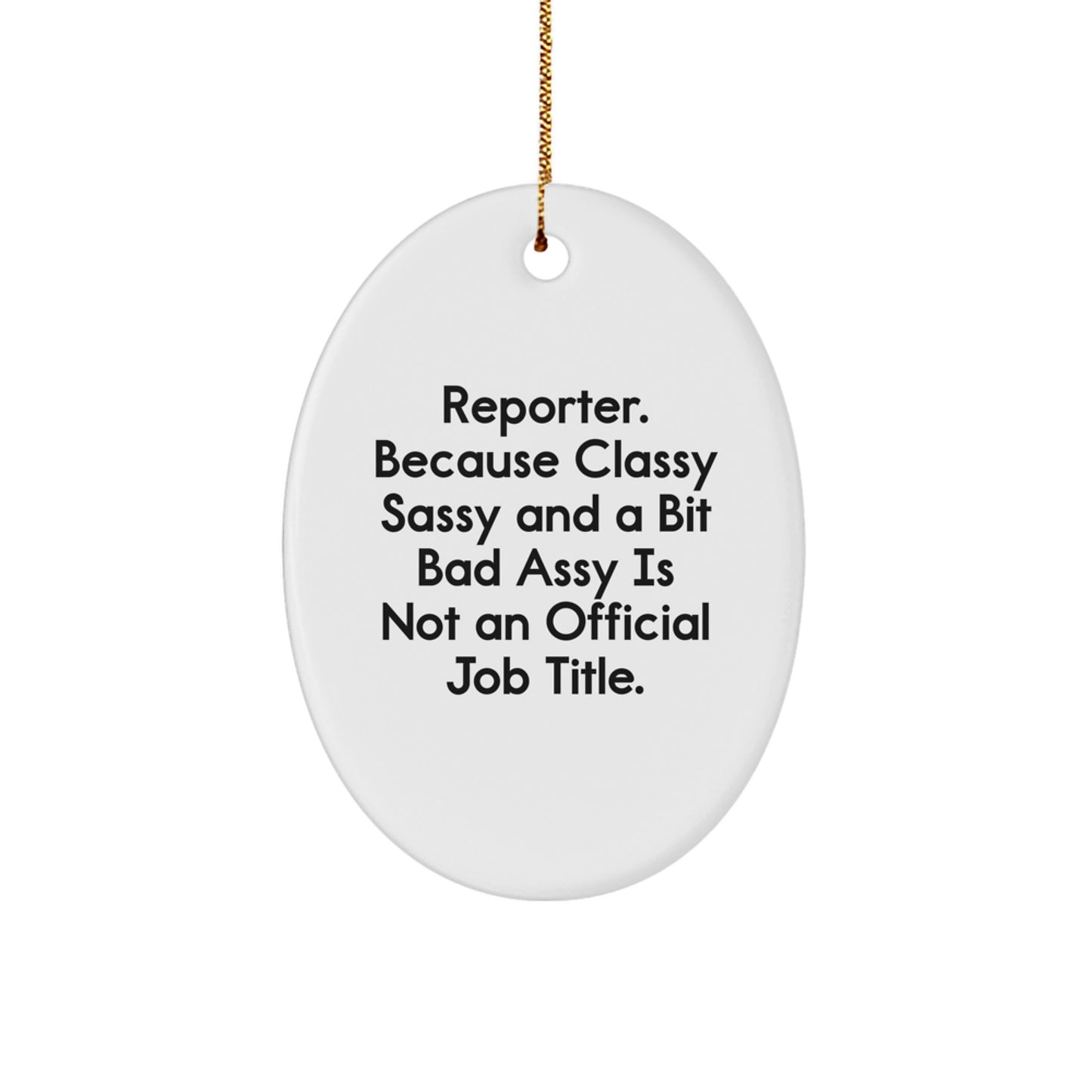 Bold Reporter Keepsake Holiday Christmas Ornament for Him Gift - Image 1