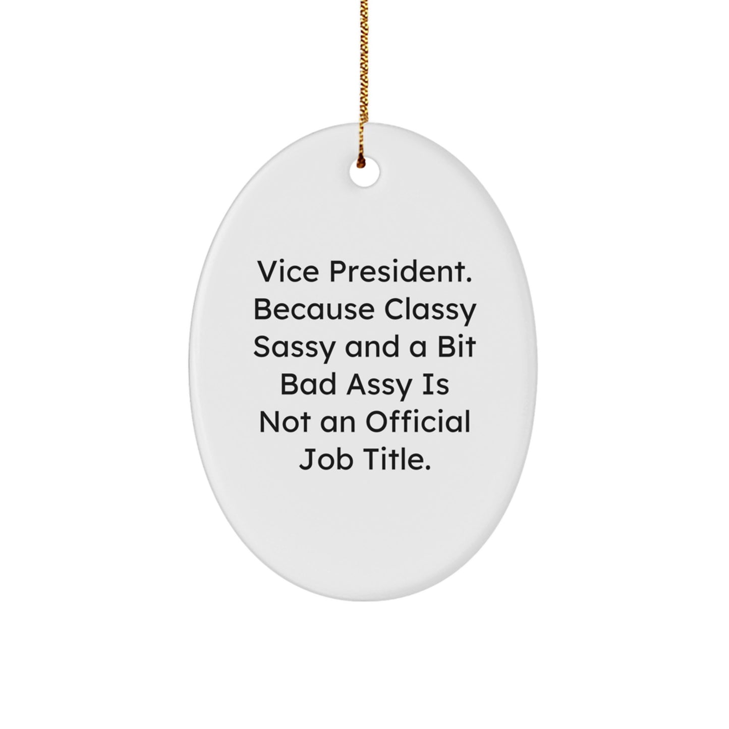 Funny Vice President Oval Ornaments Gifts from Friends for Christmas Unique Decorations - Image 1