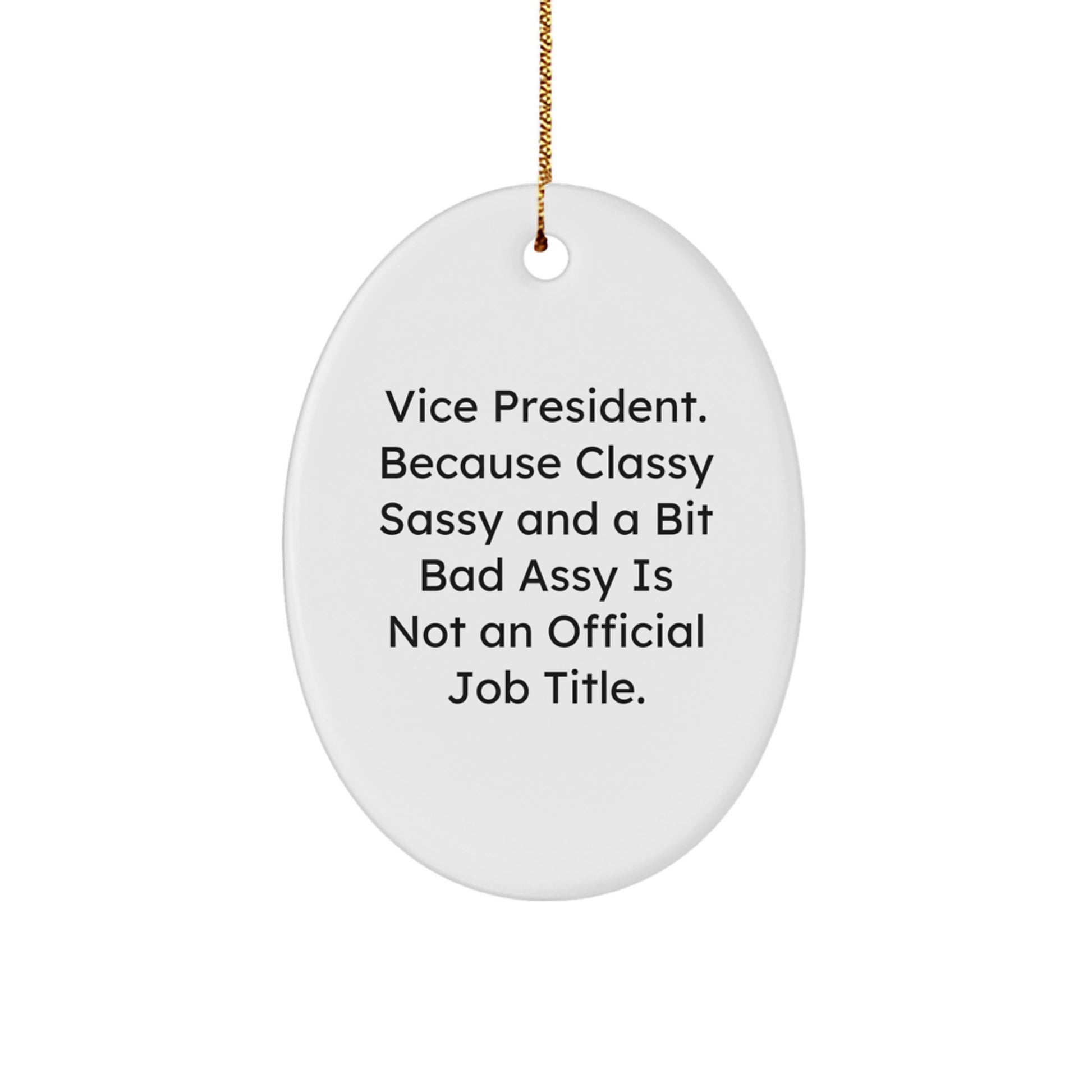 Funny Vice President Oval Ornaments Gifts from Friends for Christmas Unique Decorations - Image 1