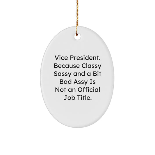 Funny Vice President Oval Ornaments Gifts from Friends for Christmas Unique Decorations - Image 1