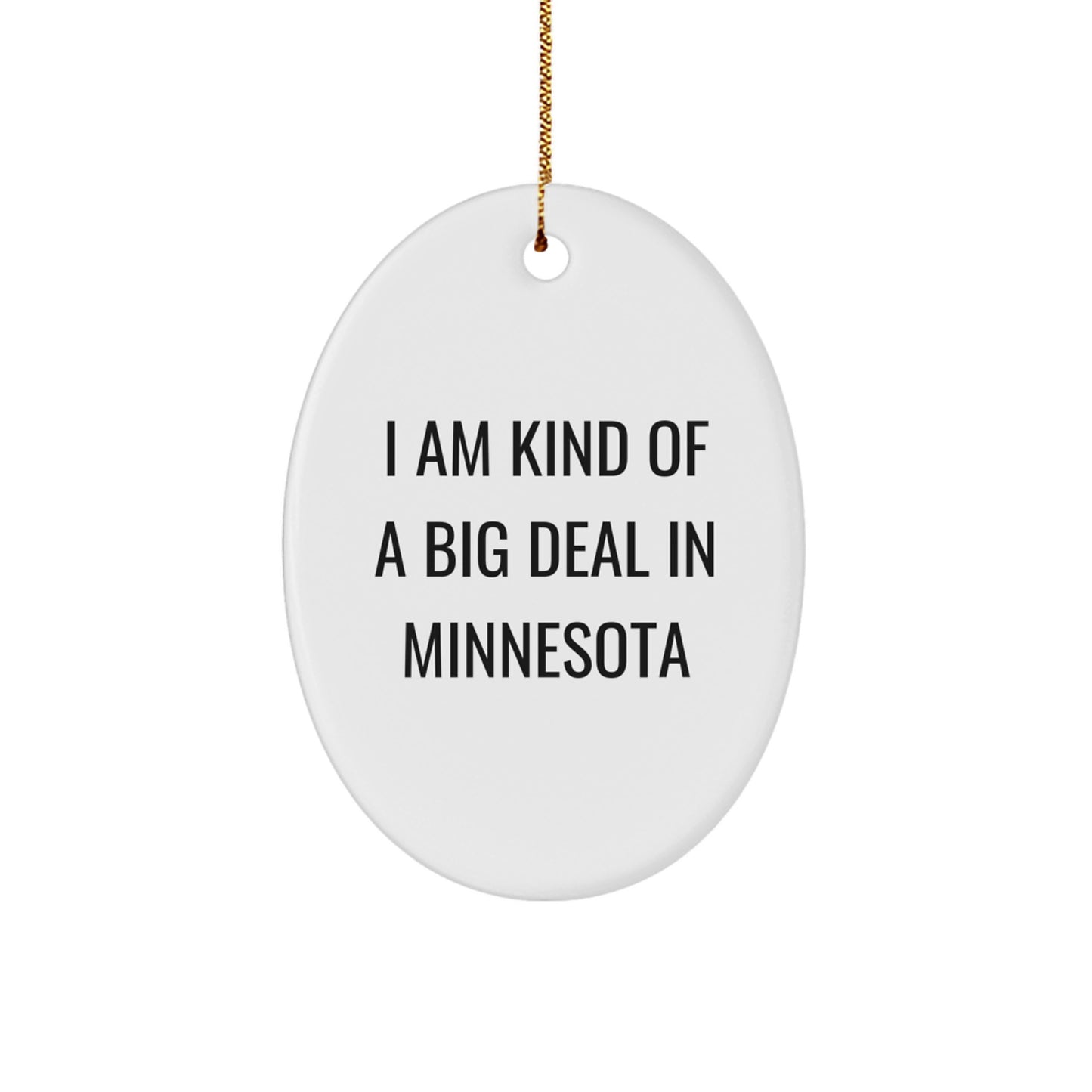 Funny Minnesota Oval Ornament - Gifts from Friends for Family in Minnesota - Image 1