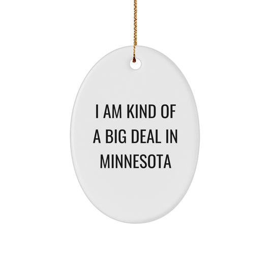 Funny Minnesota Oval Ornament - Gifts from Friends for Family in Minnesota - Image 1
