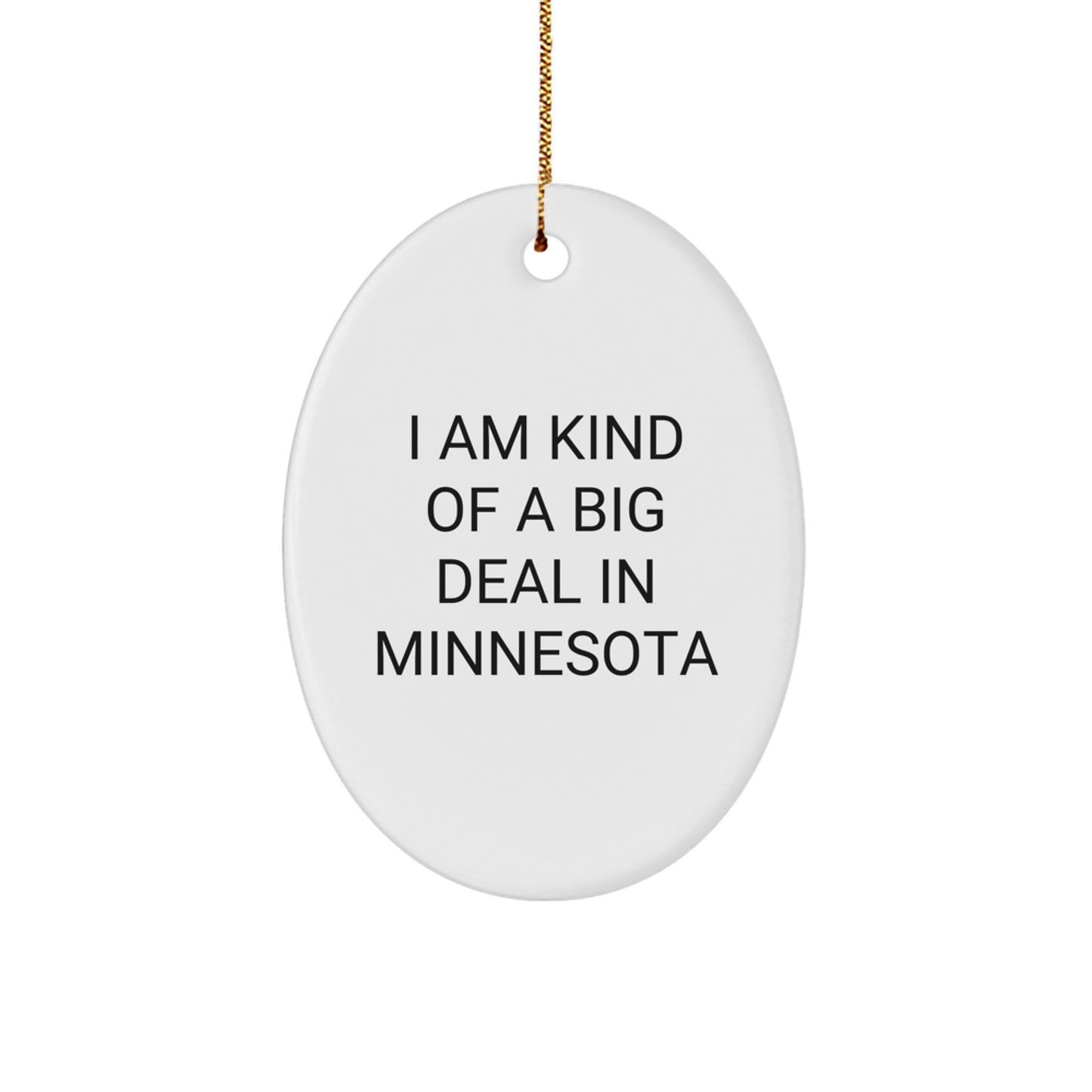 Minnesota Oval Ornament, Funny Quote, I Am Kind Of A Prime Selection, Gifts for Minnesota from Family - Image 1