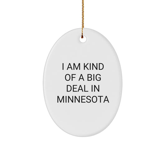 Minnesota Oval Ornament, Funny Quote, I Am Kind Of A Prime Selection, Gifts for Minnesota from Family - Image 1