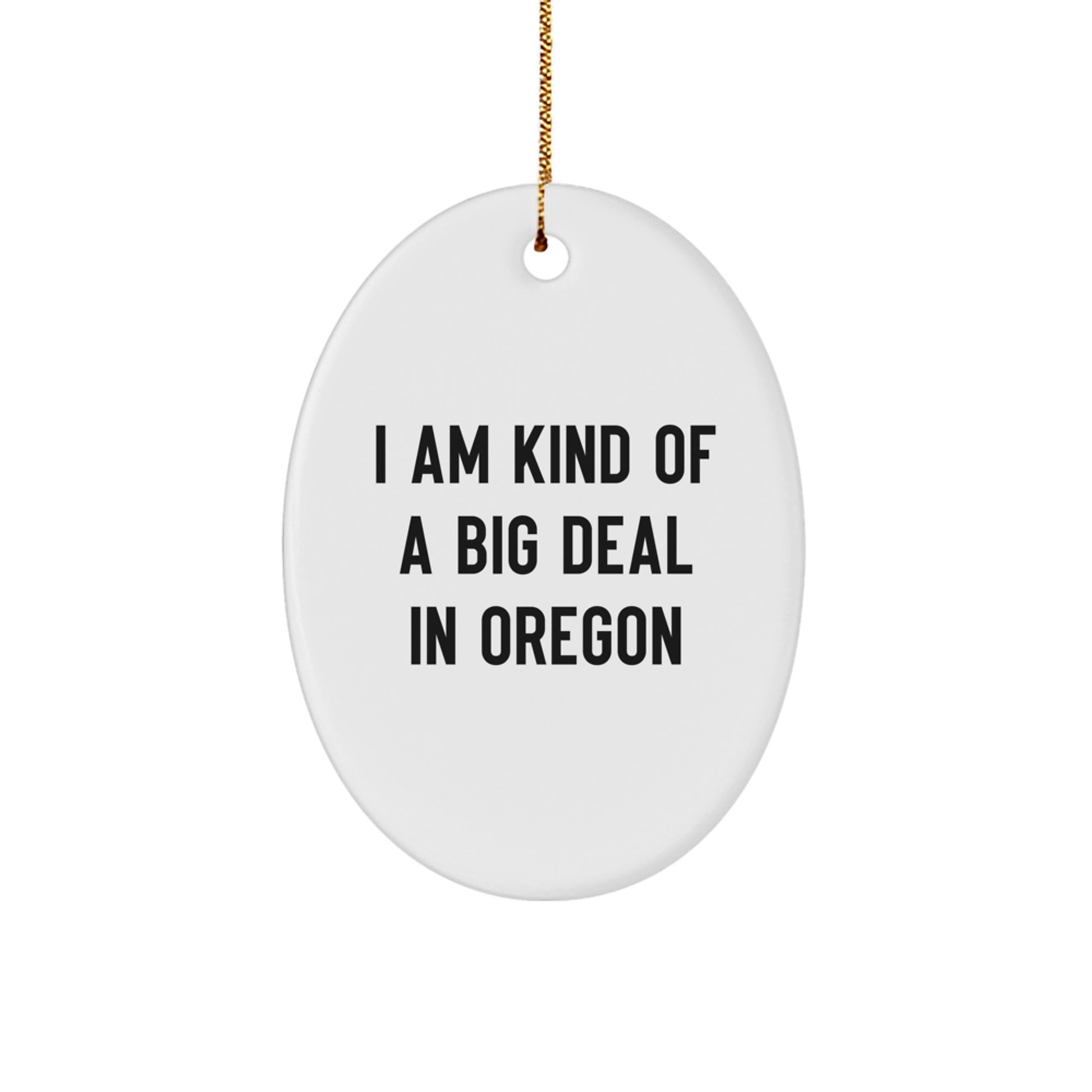 Oregon Oval Ornament Funny Quote Gifts from Friends and Family for Oregon Christmas Unique Decor - Image 1
