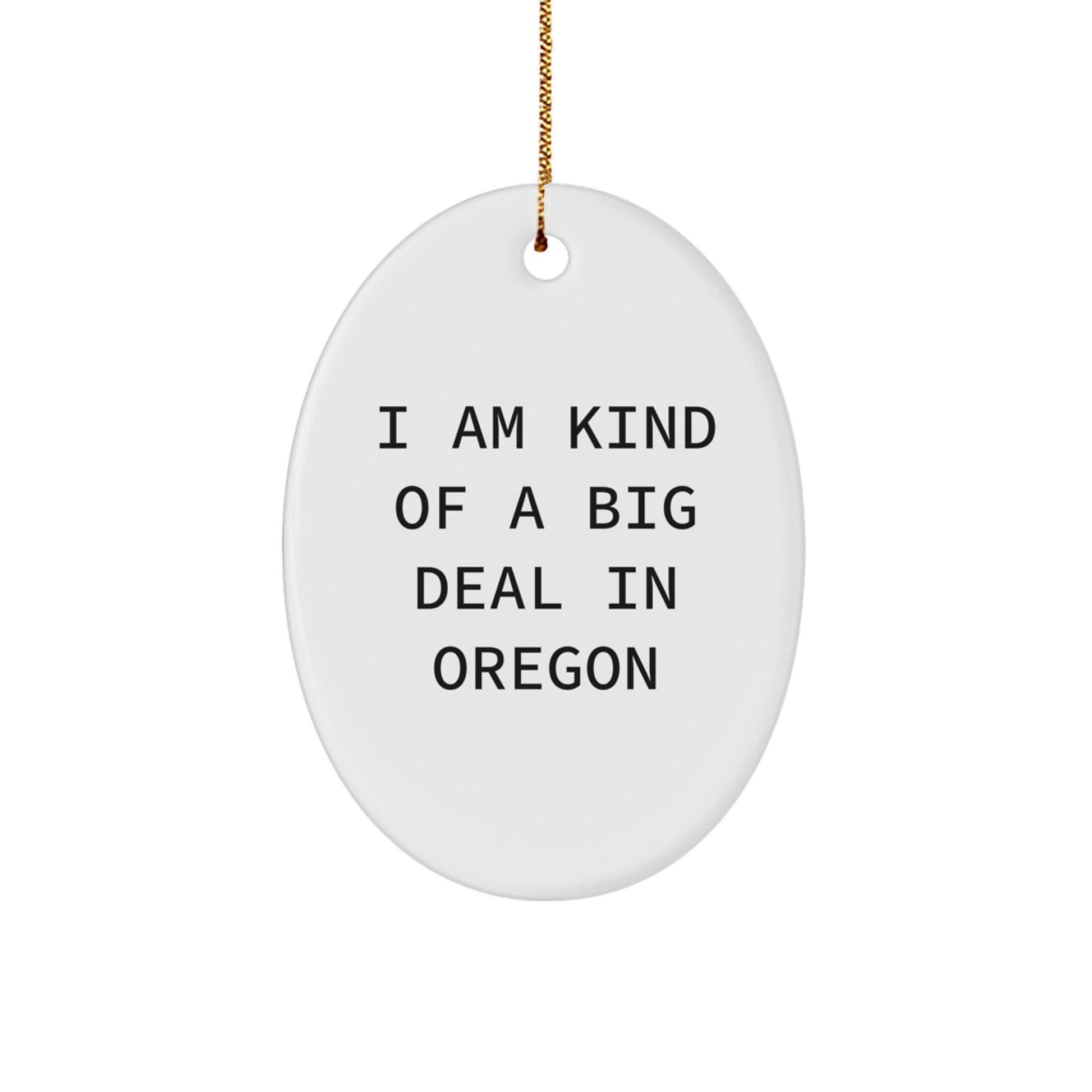 Funny Oregon Oval Ornament Gifts from Friends, Men, Women, Family, for Oregon, Men, Women, Friends, and Family - I Am Kind Of A Prime Selection In Oregon Christmas Unique Gifts - Image 1