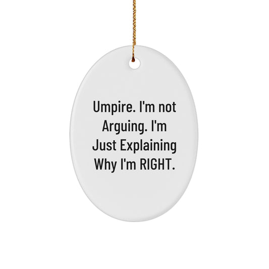 Umpire Keepsake Christmas Ornament for Him Gift – Holiday Tree Decor - Image 1