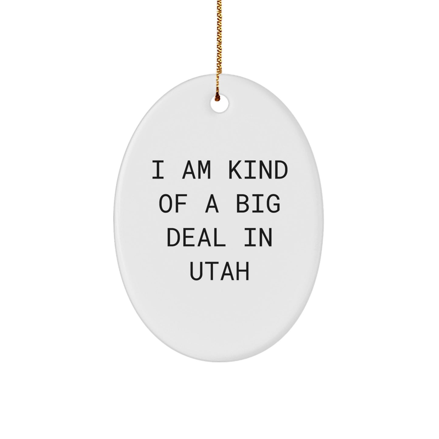 Utah Oval Ornament Gifts from Friends and Family with I 'm Kind of a Prime Selection in Utah - Funny Quote - Image 1
