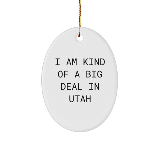 Utah Oval Ornament Gifts from Friends and Family with I 'm Kind of a Prime Selection in Utah - Funny Quote - Image 1