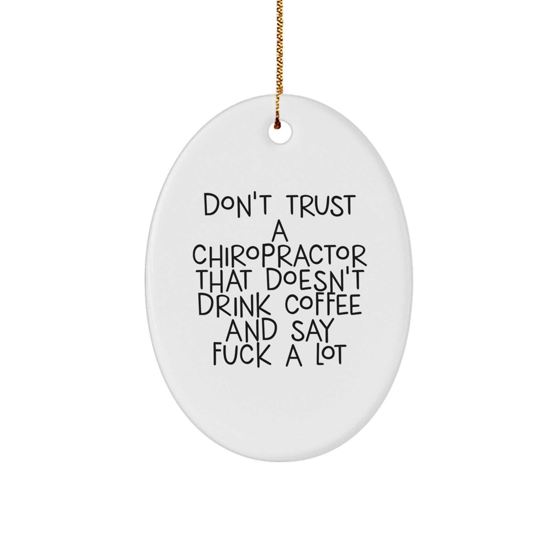 Funny Chiropractor Oval Ornament Gifts from Men for Chiropractor, Oval Shaped Decorations, Christmas Unique Gifts - Image 1