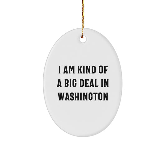Washington Oval Ornament Funny Quote Gifts from Friends, Family, or Coworkers for Christmas Unique Presents - Image 1