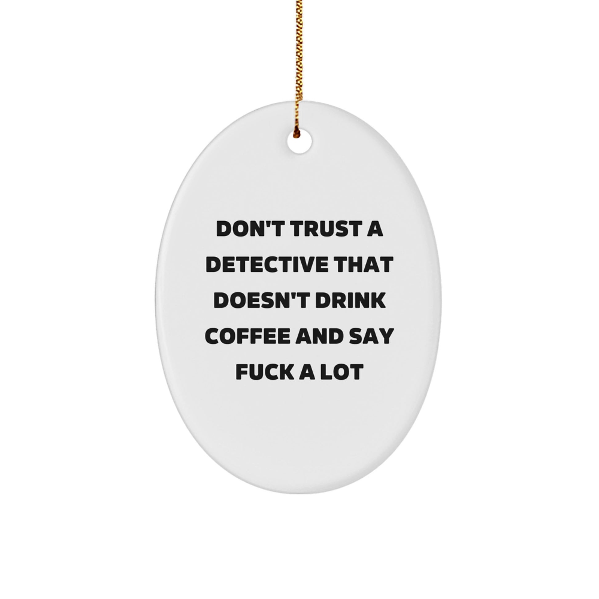 Detective Christmas Ornament Keepsake for Him Coffee Lover Holiday Gift - Image 1