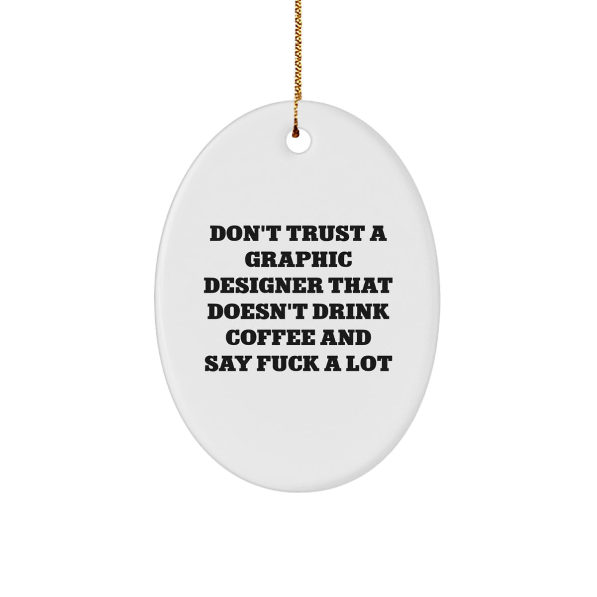 Family Graphic Designer Oval Ornament Funny Christmas Unique Gift - Image 1