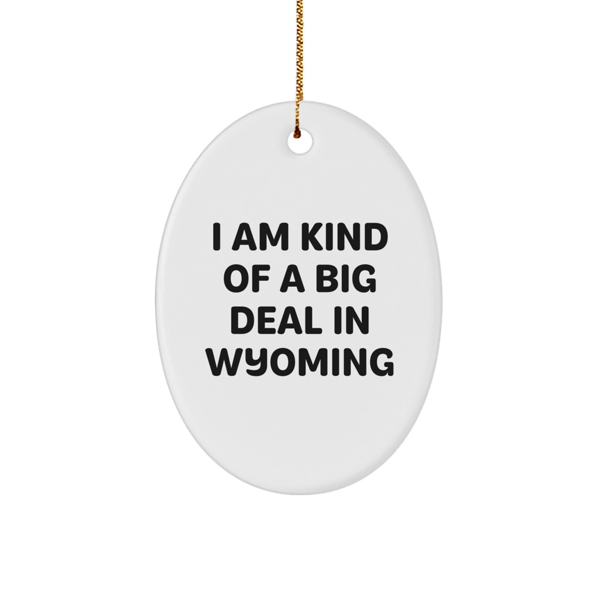 Wyoming Gifts from Men to Friends - I'm Kind Of A Prime Selection In Wyoming Oval Ornament, Christmas Unique Gifts for Family - Image 1