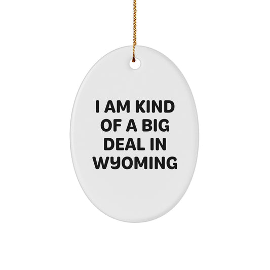 Wyoming Gifts from Men to Friends - I'm Kind Of A Prime Selection In Wyoming Oval Ornament, Christmas Unique Gifts for Family - Image 1