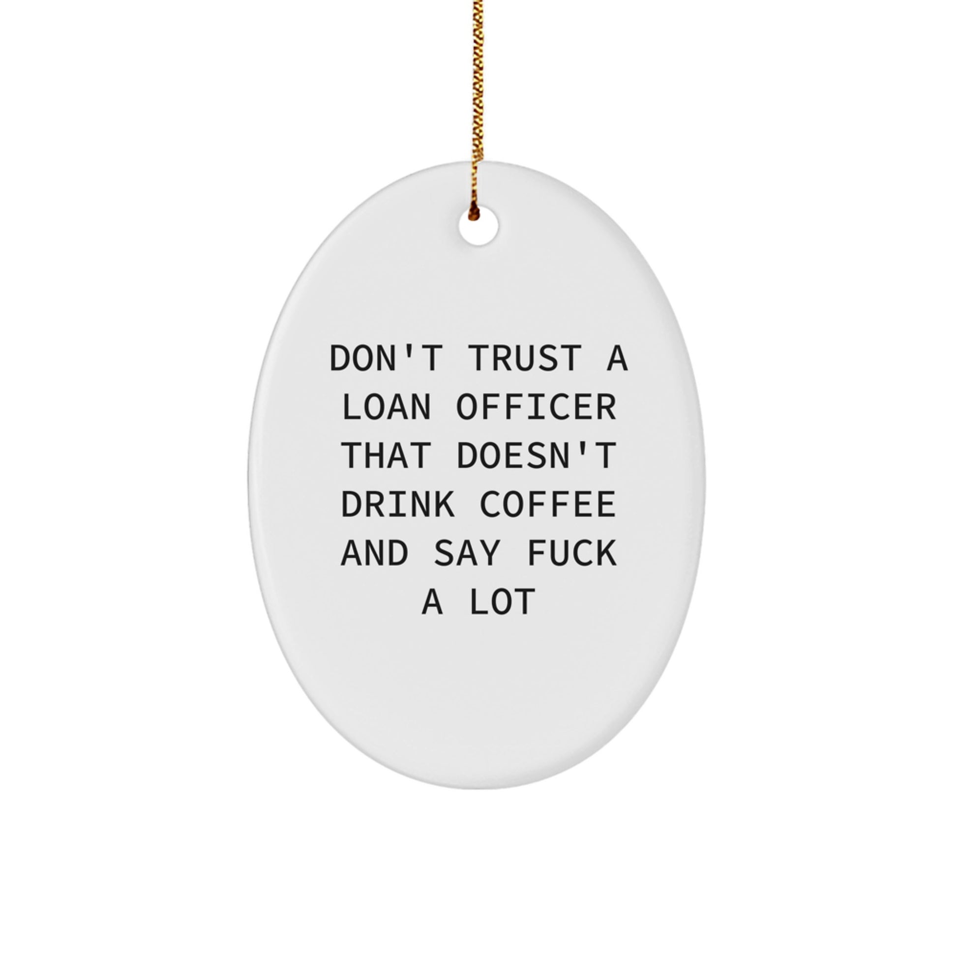 Christmas Unique Gift Loan Officer Oval Ornament for Her – Present - Image 1