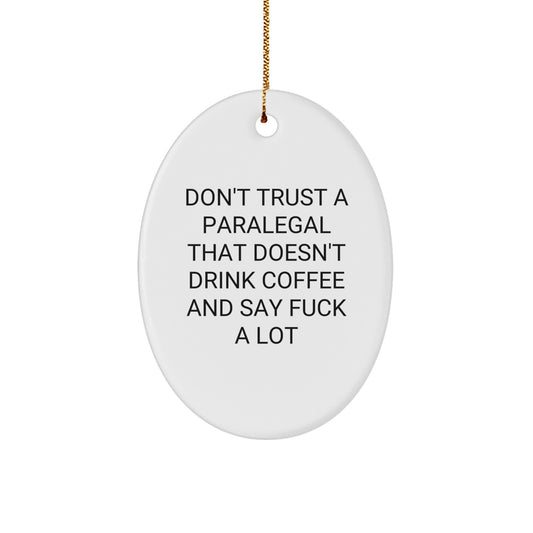 Paralegal Christmas Ornament Gift for Friends – Novelty Drinks Coffee - Image 1