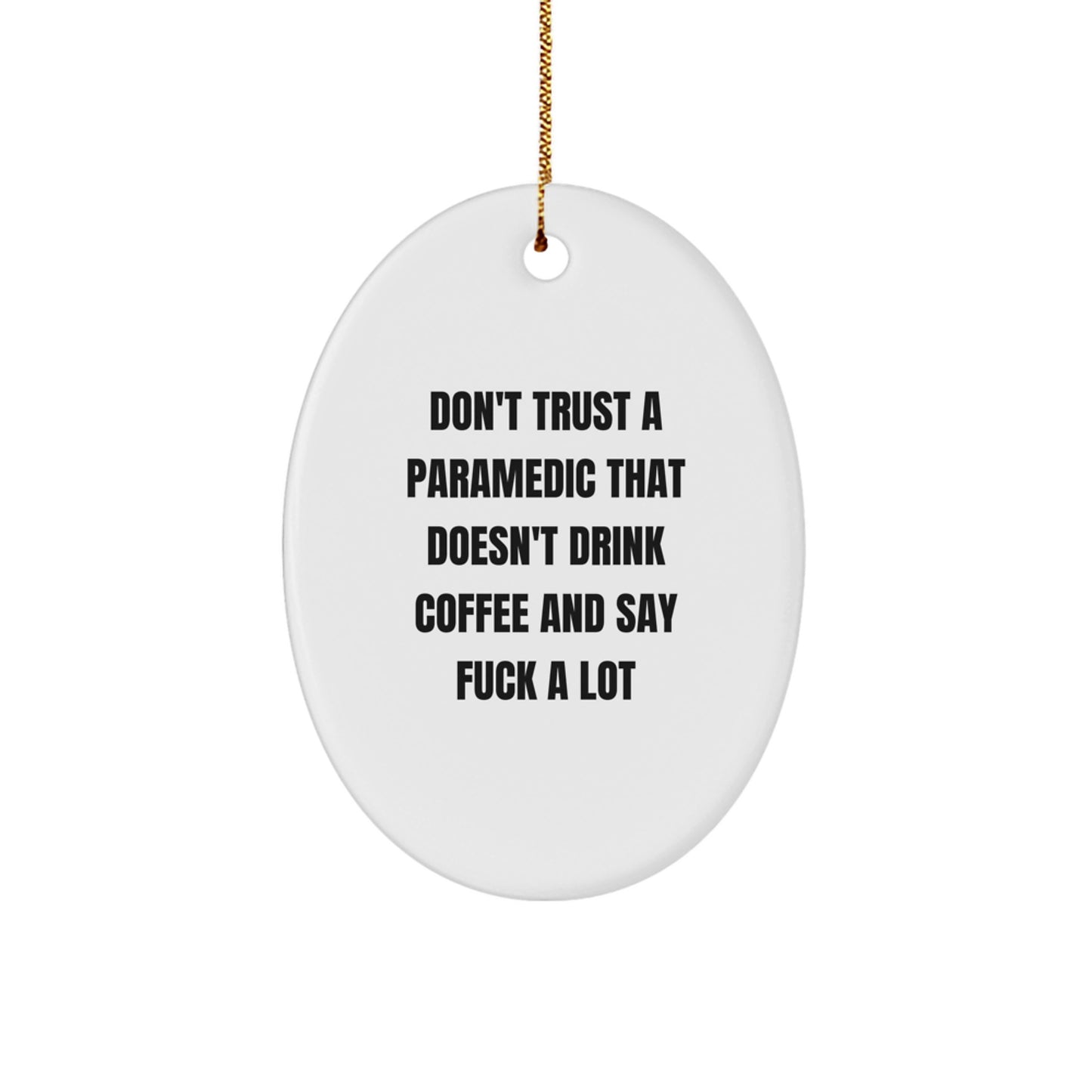 Christmas Ornament Idea for Coworkers Gift – Rescue Worker Coffee Lover - Image 1