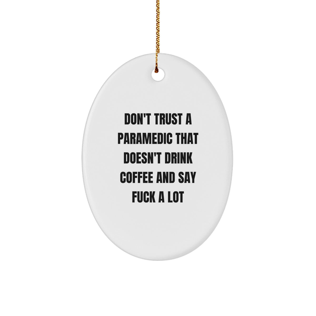 Christmas Ornament Idea for Coworkers Gift – Rescue Worker Coffee Lover - Image 1