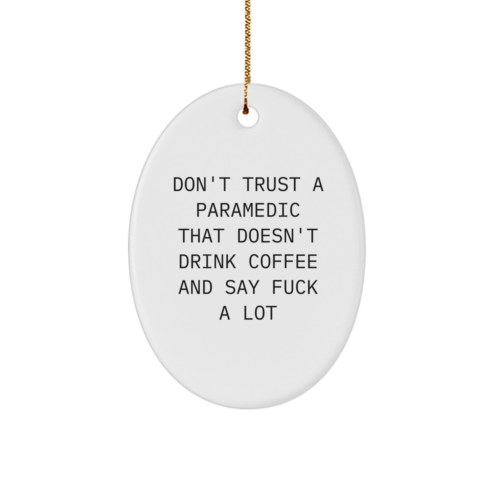 Christmas Unique Gift Rescue Worker Coffee Lover Ornament for Her Present - Image 1