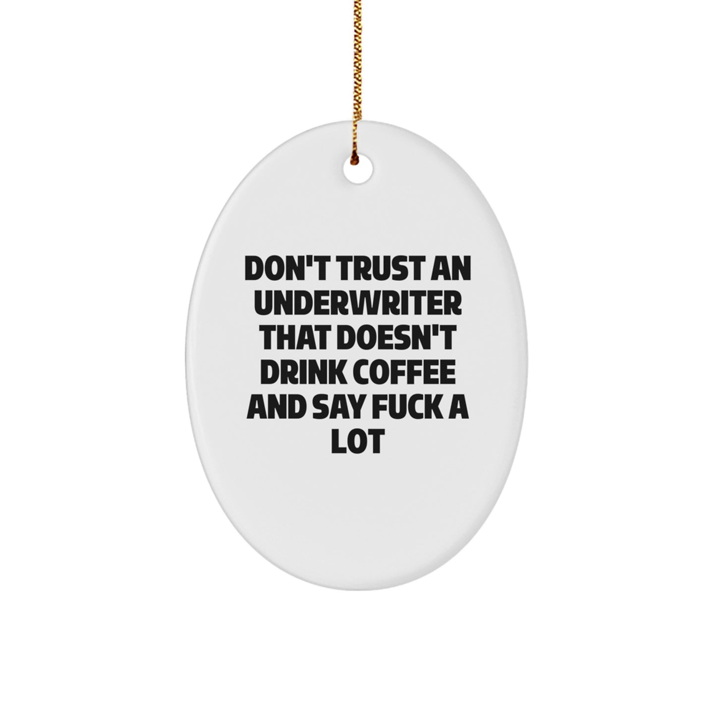 Christmas Unique Gift for Her Underwriter Ornament Present – Coffee-Loving - Image 1