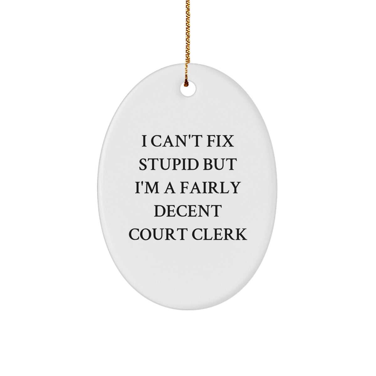Court Clerk Christmas Ornament Office Hero Keepsake for Him Gift - Image 1