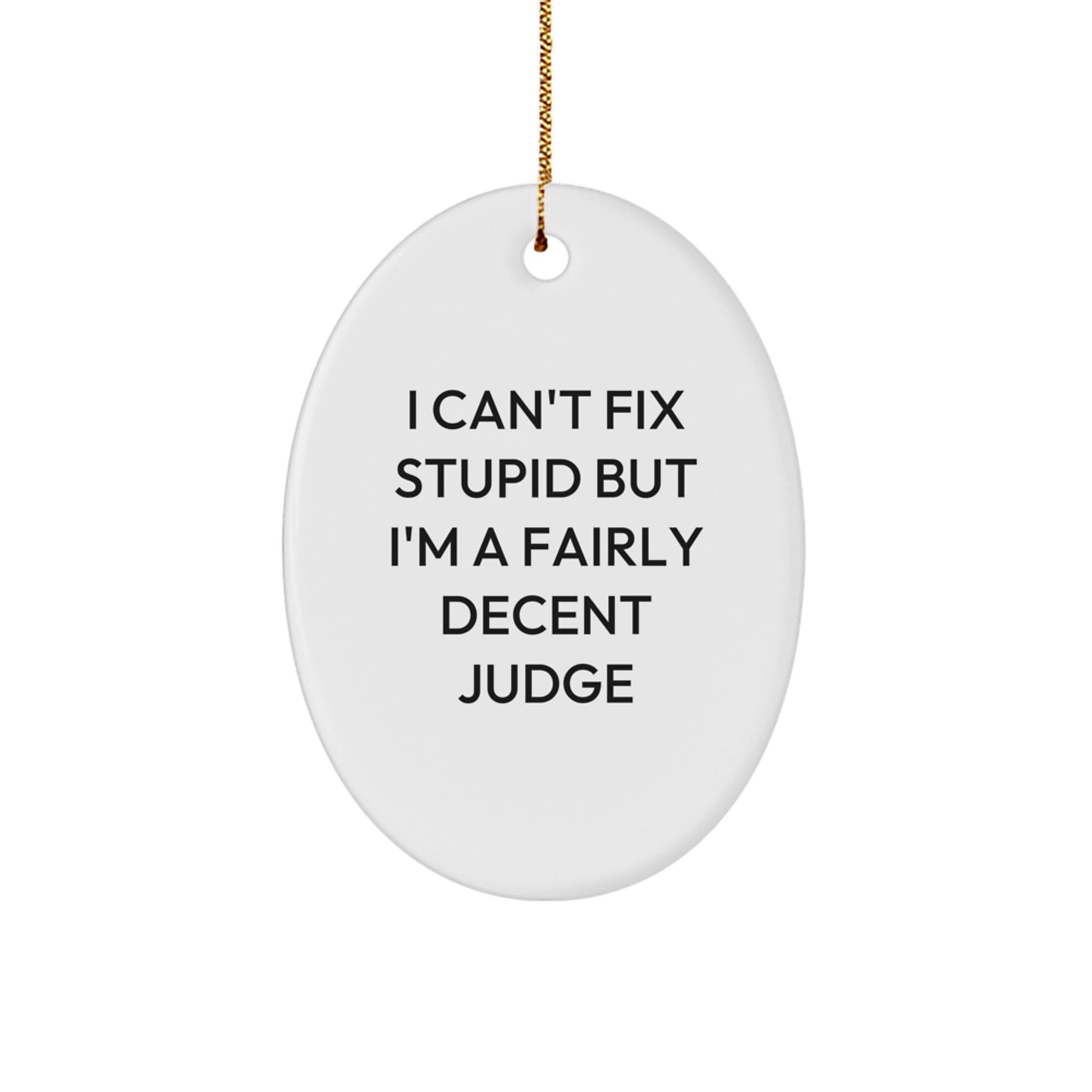 Funny Judge Oval Ornament Gifts from Men to Judge Friends - Image 1