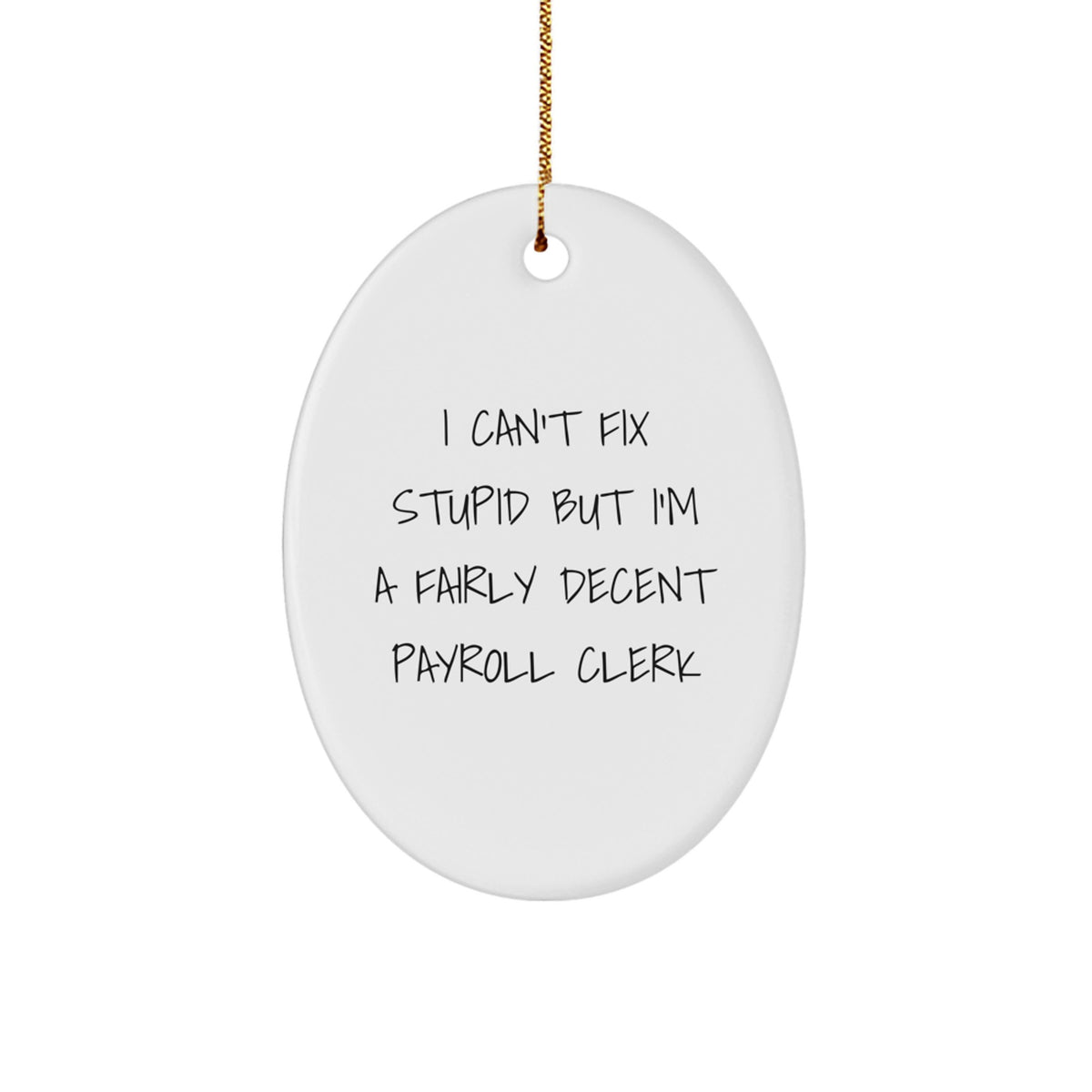 Payroll Clerk Christmas Ornament for Coworkers Gift Idea – Durable MDF - Image 1