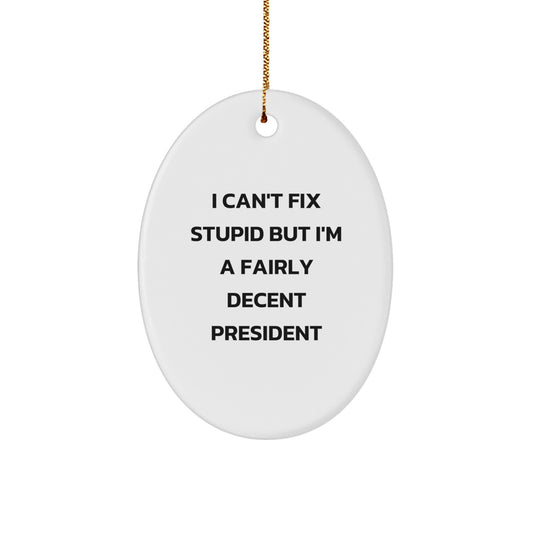 Funny President Oval Ornaments Gifts from Family for President Christmas Unique Gifts - Image 1