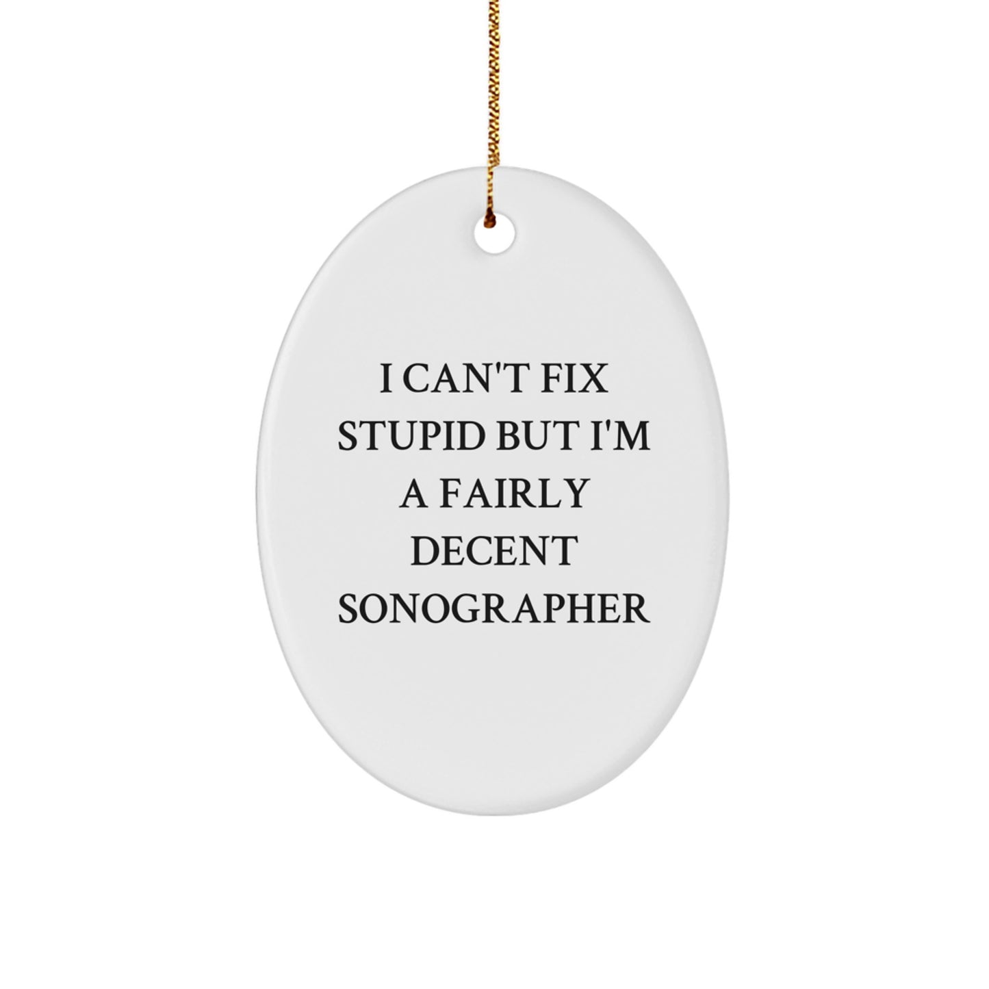 Sonographer Keepsake Christmas Ornament for Him Gift - Image 1