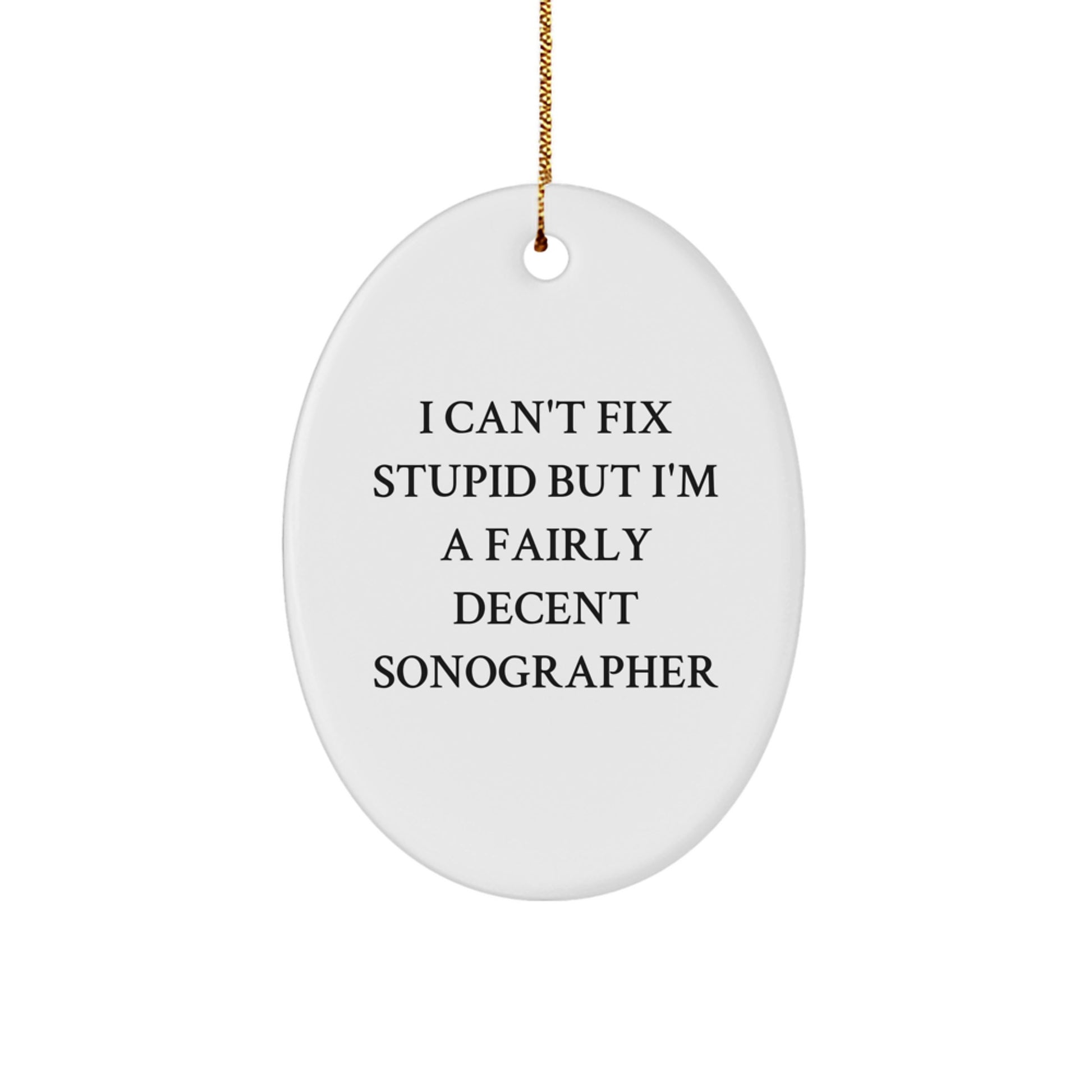 Sonographer Keepsake Christmas Ornament for Him Gift - Image 1