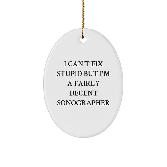 Sonographer Keepsake Christmas Ornament for Him Gift - Image 1