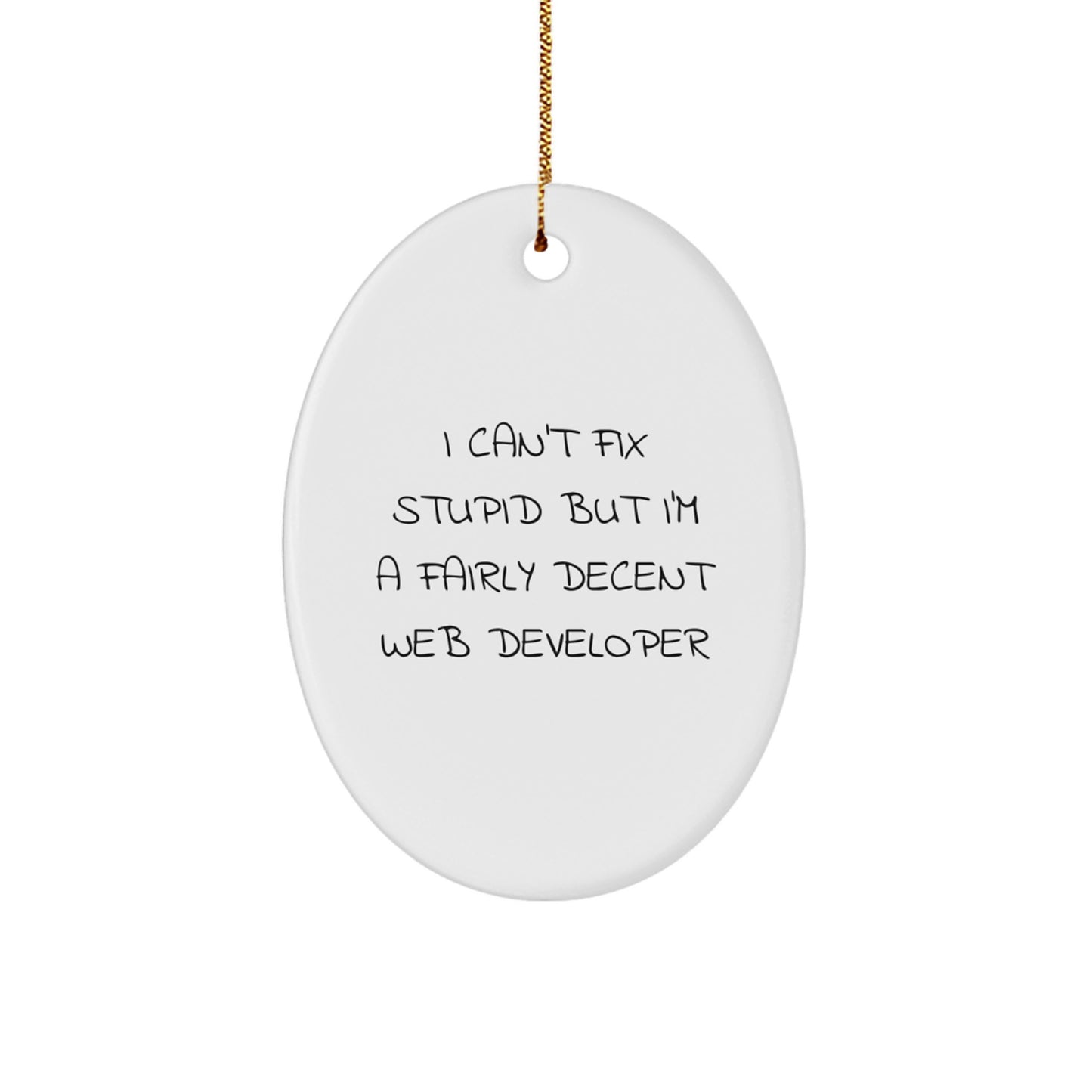 Web Developer Oval Ornament Funny Christmas Unique Gift for Coworkers Men Women Friends Family - Image 1